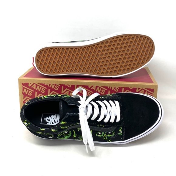 VANS Old Skool Low Top Black Green Suede Canvas Men’s Size Sneakers VN0A4BW2BML - Picture 10 of 12